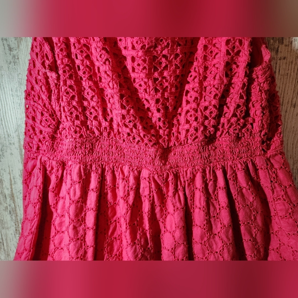 Old Navy Fushia Pink Lace Midi Dress Sleeveless Tank - Picture 6 of 6